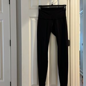 Lululemon Wunder Under 28 inch black leggingsgs